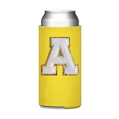 Letter Patch Slim Can Koozie - United Monograms