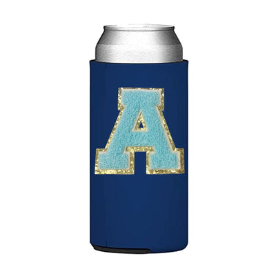 Letter Patch Slim Can Koozie - United Monograms