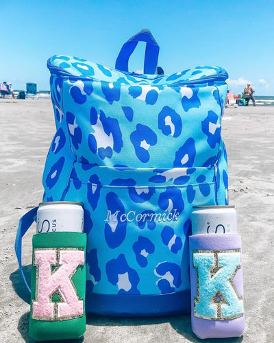 Letter Patch Slim Can Koozie - United Monograms