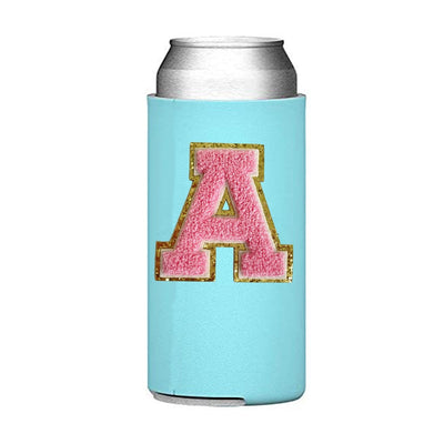 Letter Patch Slim Can Koozie - United Monograms