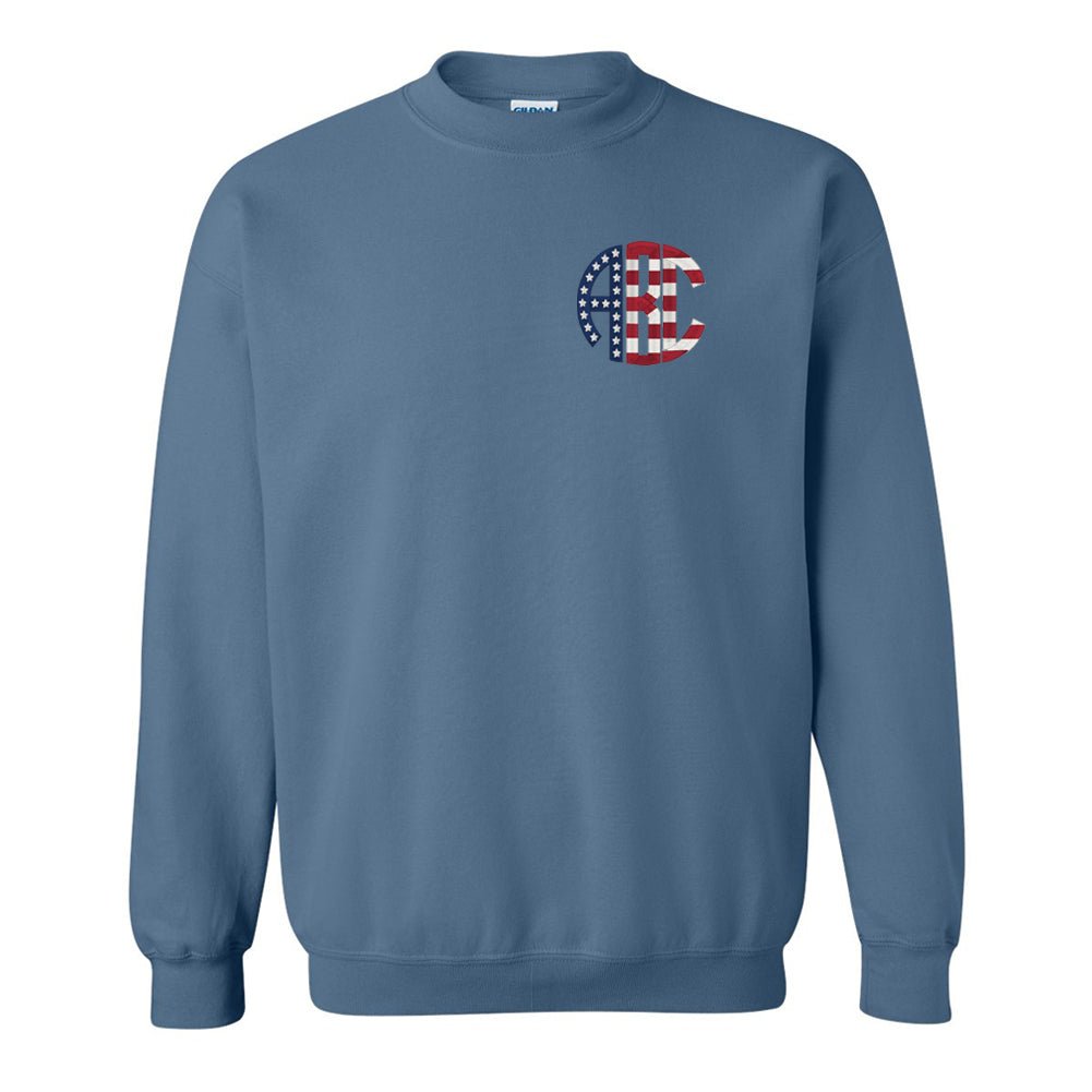 ⭐️LIMITED EDITION⭐️ Monogrammed Stars & Stripes Crewneck Sweatshirt - United Monograms