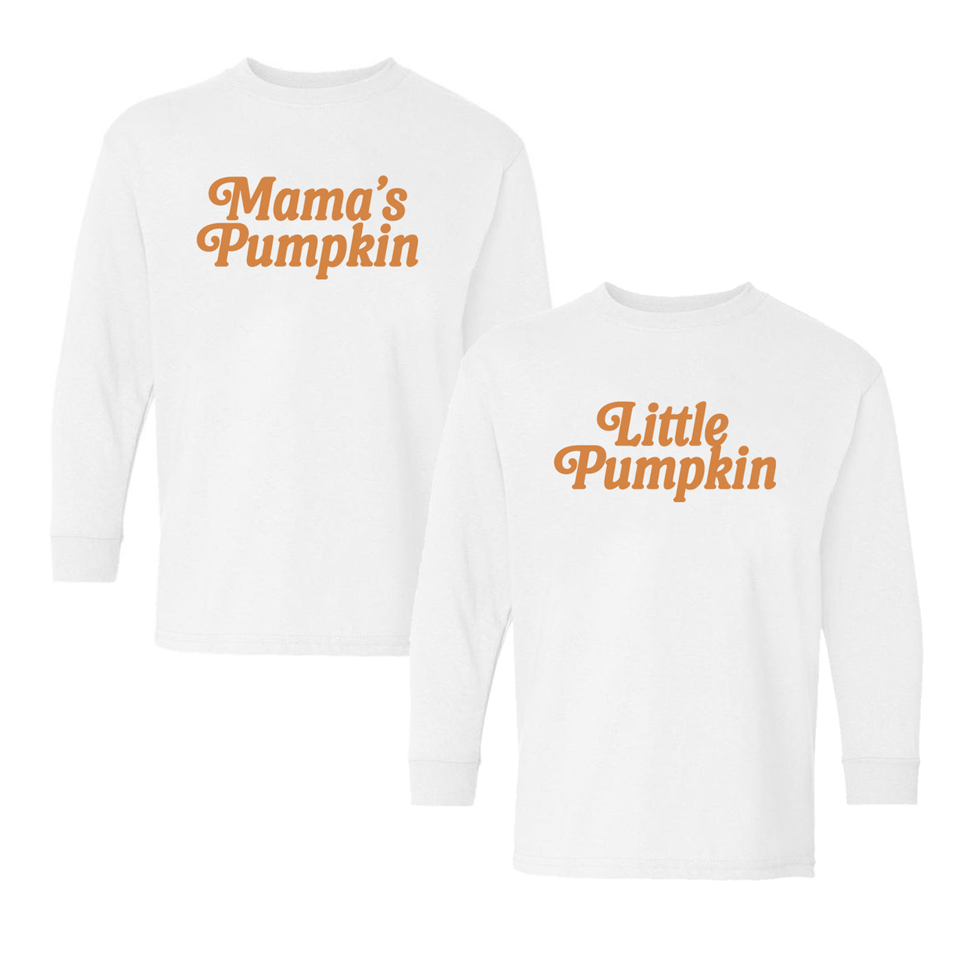 Kids 'Mama's/Little Pumpkin' Long Sleeve T-Shirt