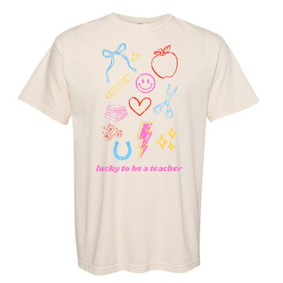 'Lucky Teacher Dopamine Doodles' T-Shirt - United Monograms