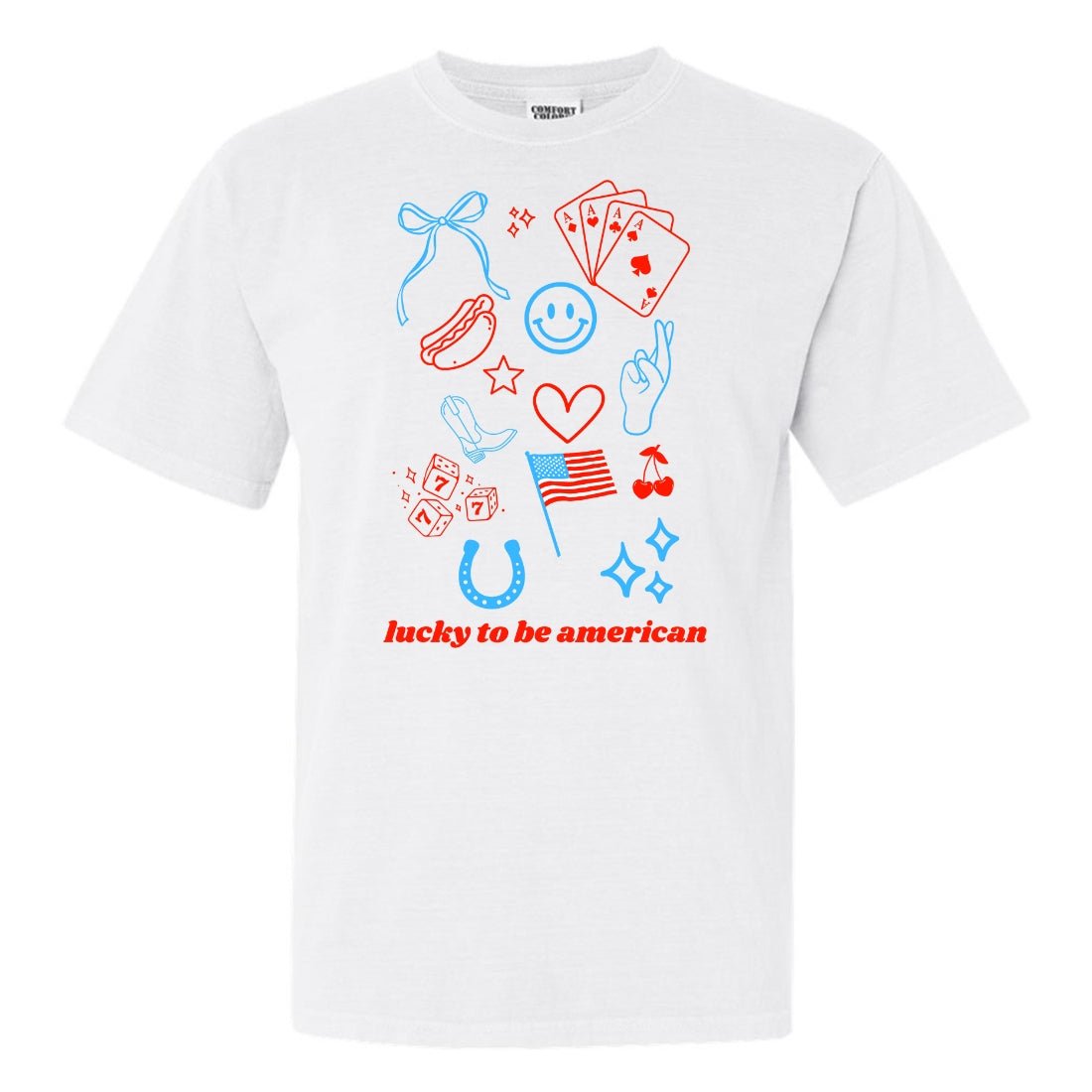 'Lucky To Be American' T-Shirt - United Monograms