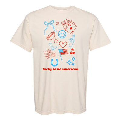 'Lucky To Be American' T-Shirt - United Monograms