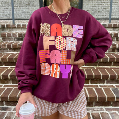 'Made For Fall Days' Crewneck Sweatshirt - United Monograms