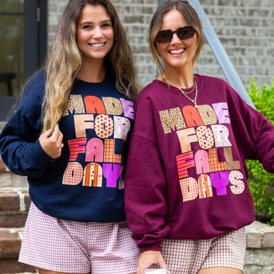 'Made For Fall Days' Crewneck Sweatshirt - United Monograms