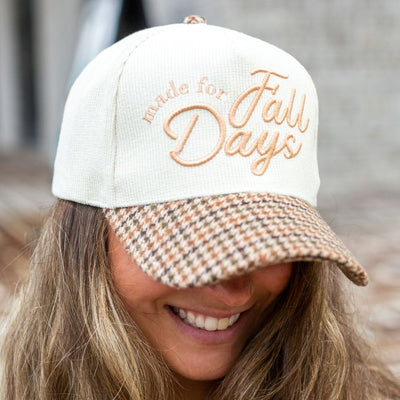 'Made For Fall Days' Plaid Brim Hat - United Monograms