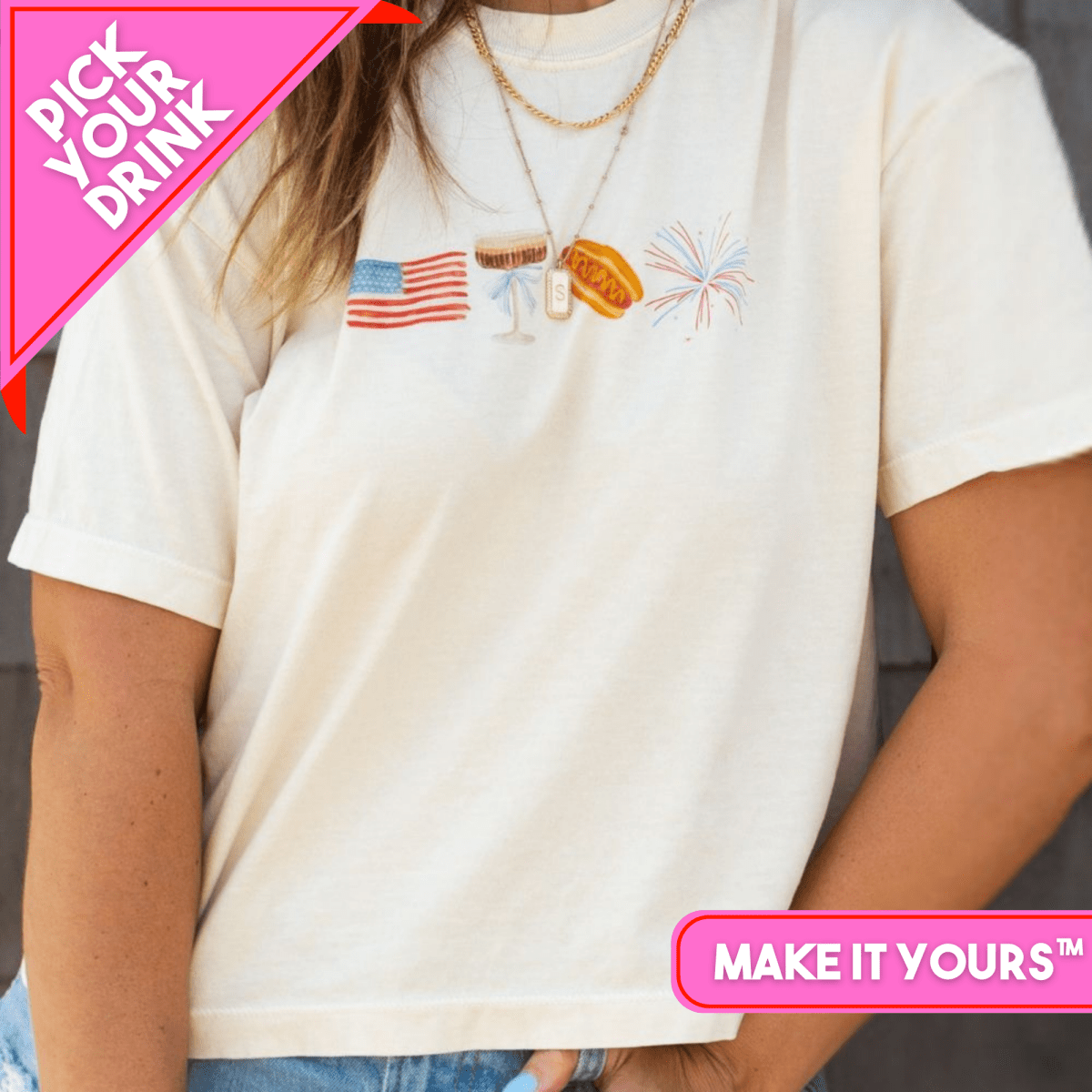Make It Yours™ 'All - American Cookout' Boxy Tee - United Monograms