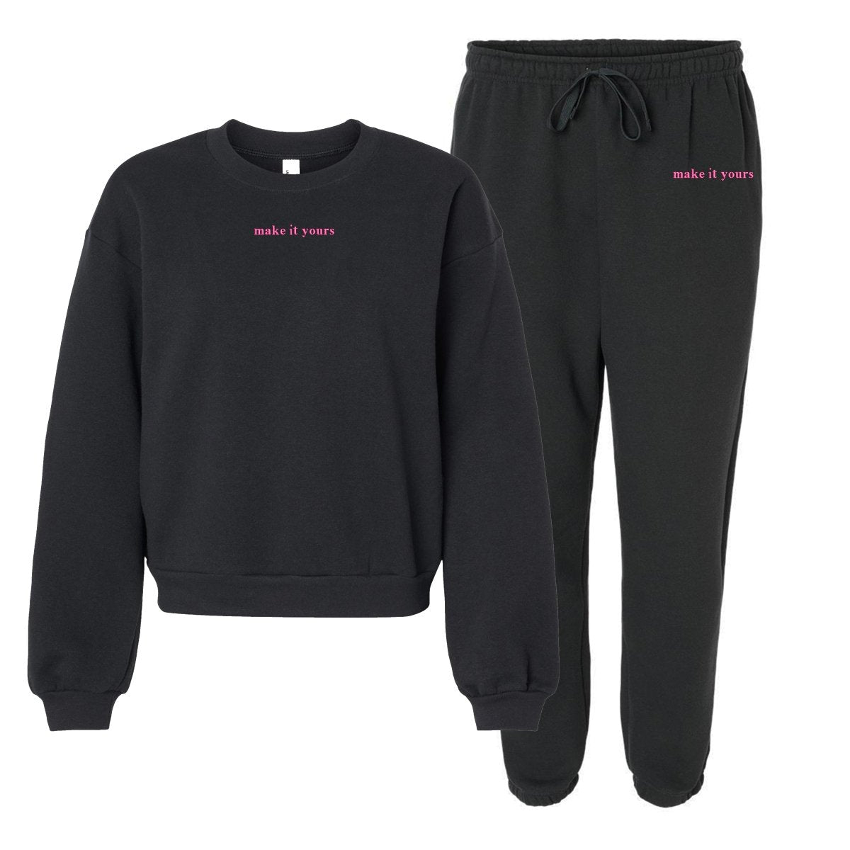 Make It Yours™ American Apparel Cropped Crewneck Set - United Monograms