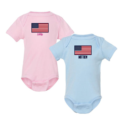 Make It Yours™ 'American Flag' Infant Onesie - United Monograms