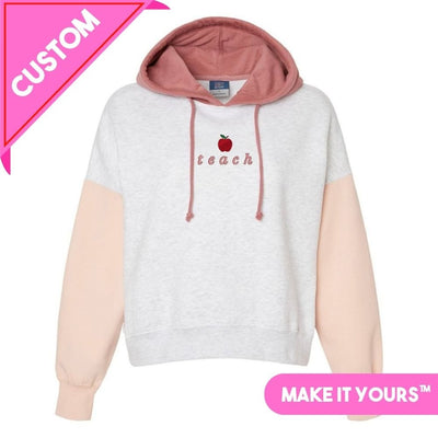 Make It Yours™ 'Apple' Colorblock Hoodie - United Monograms