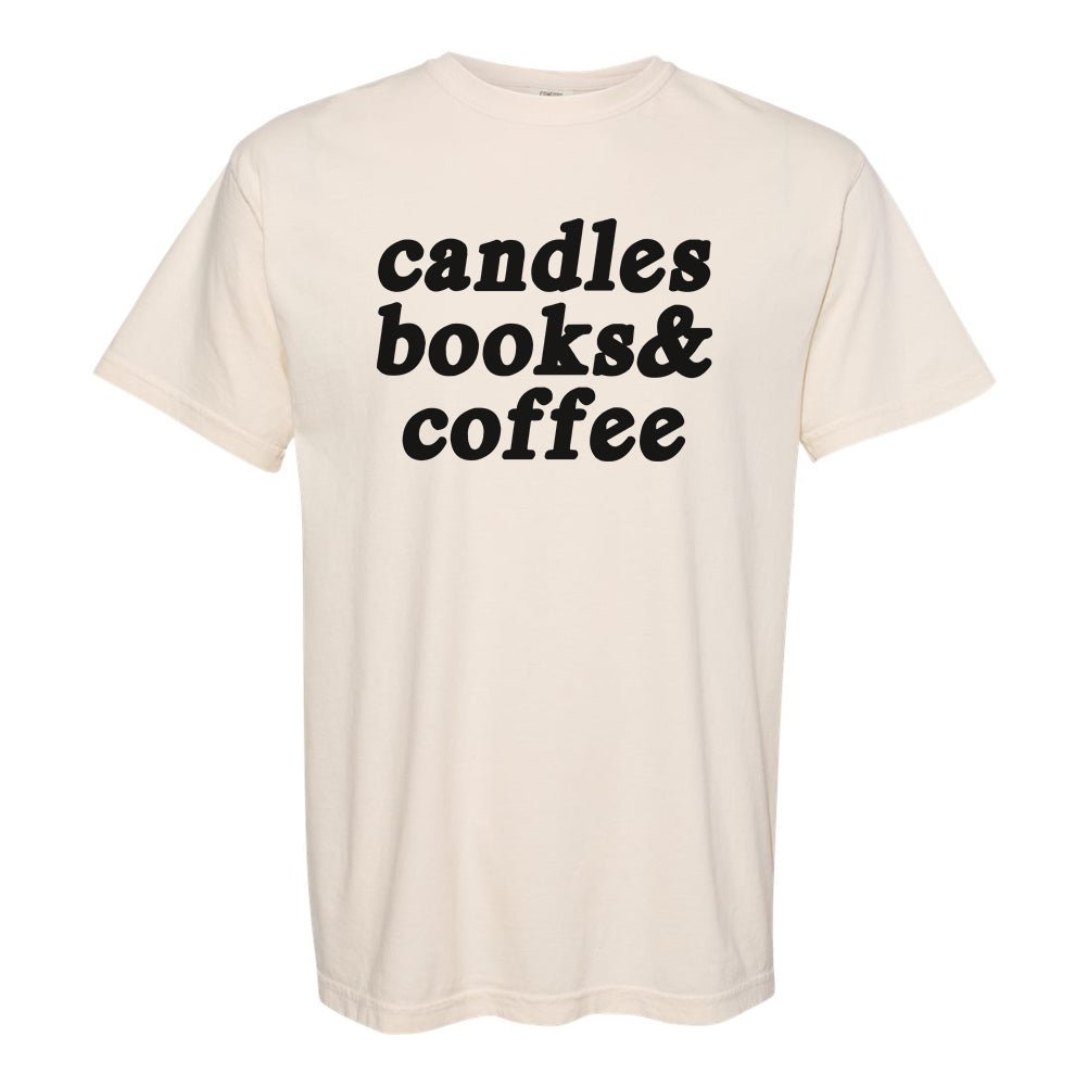 Make It Yours™ '...Books & Coffee' T-Shirt - United Monograms