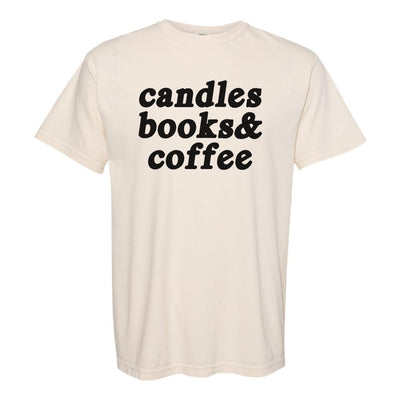 Make It Yours™ '...Books & Coffee' T-Shirt - United Monograms