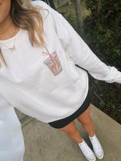 Make It Yours™ 'Bow Beverages' Crewneck Sweatshirt - United Monograms
