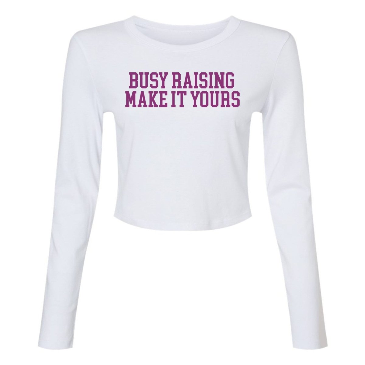 Make It Yours™ 'Busy Raising' Long Sleeve Baby Tee - United Monograms