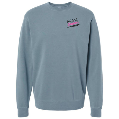 Make It Yours™ 'But First' Cozy Crew - United Monograms