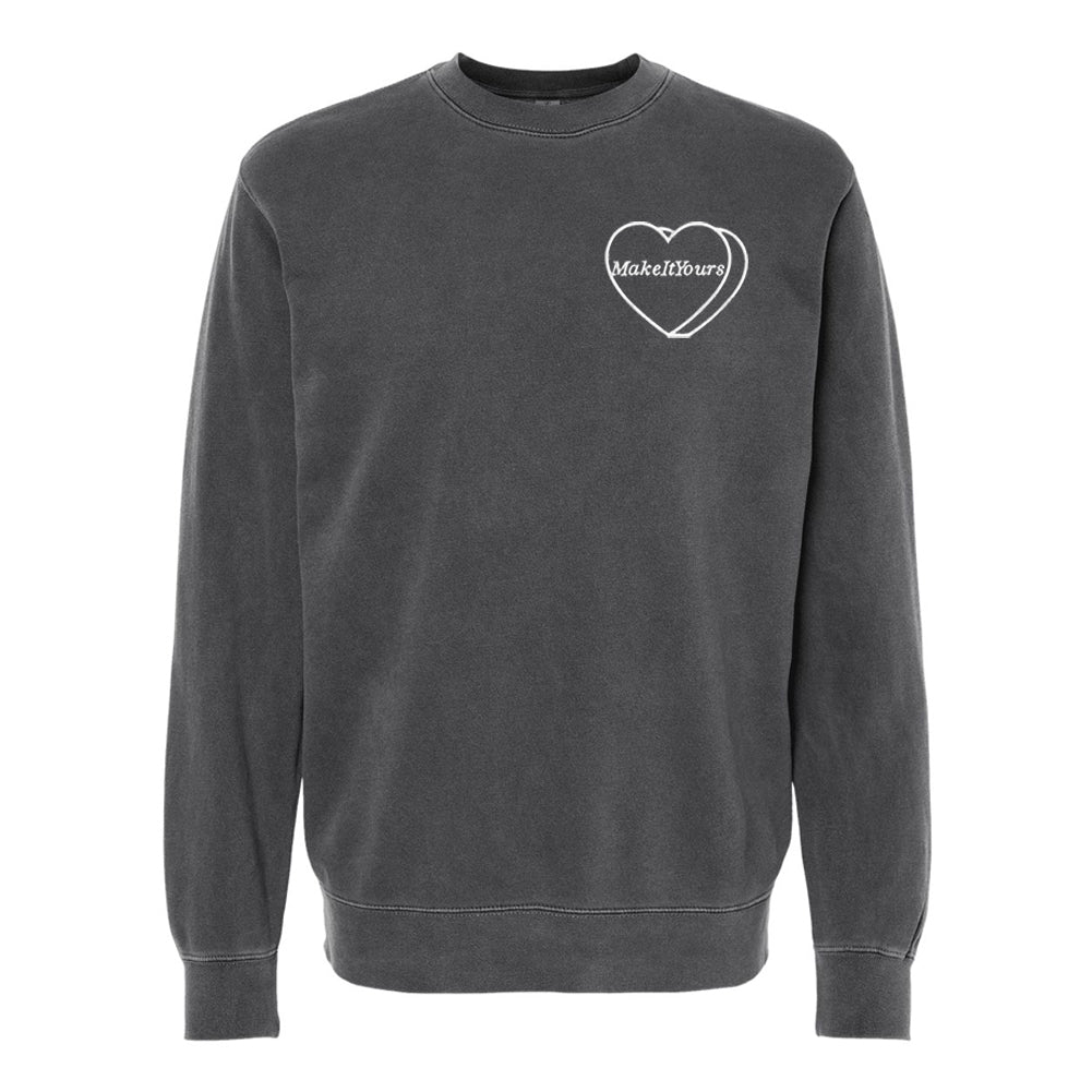 Make It Yours™ 'Candy Heart' Embroidered Cozy Crew - United Monograms