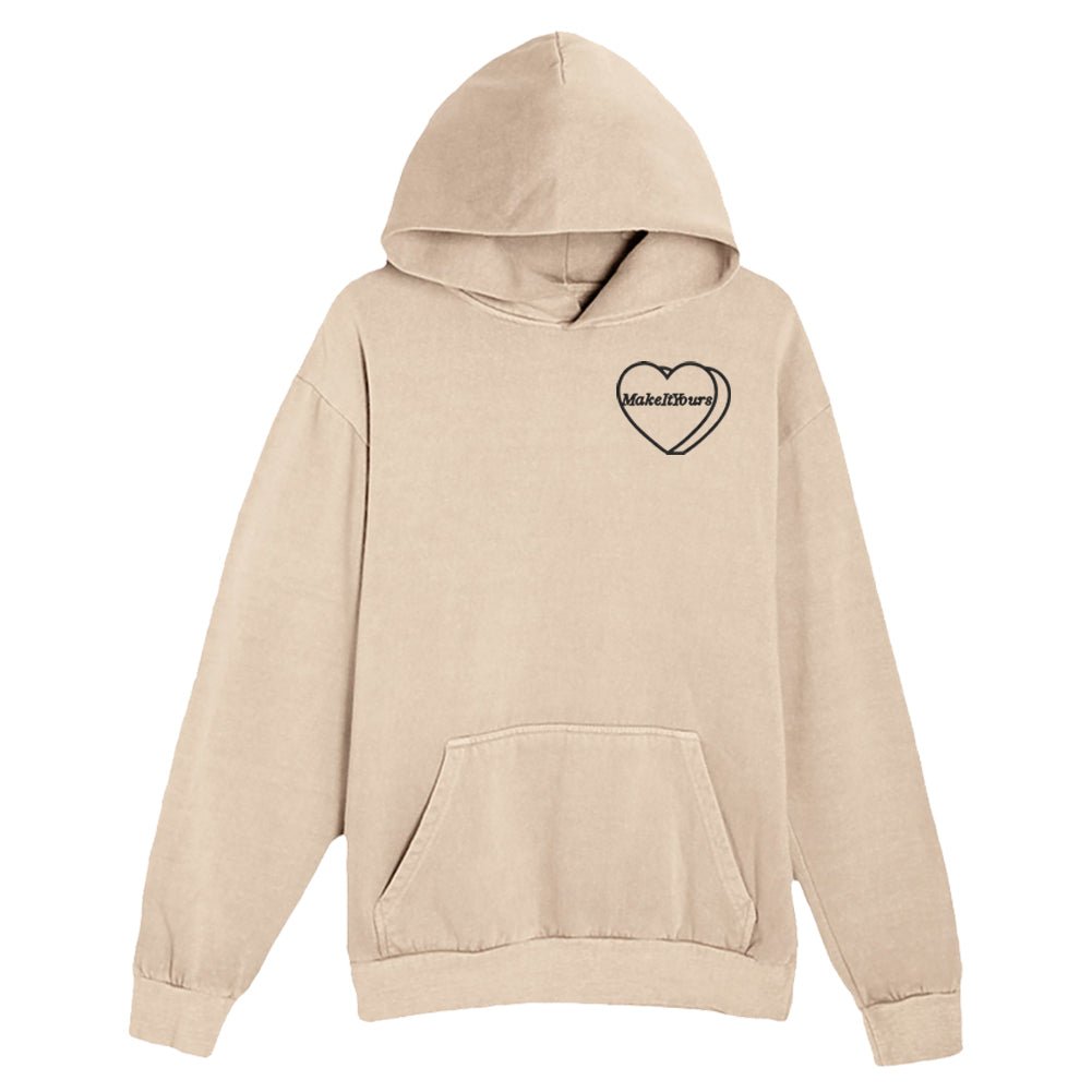 Make It Yours™ 'Candy Heart' Embroidered Stringless Hoodie - United Monograms