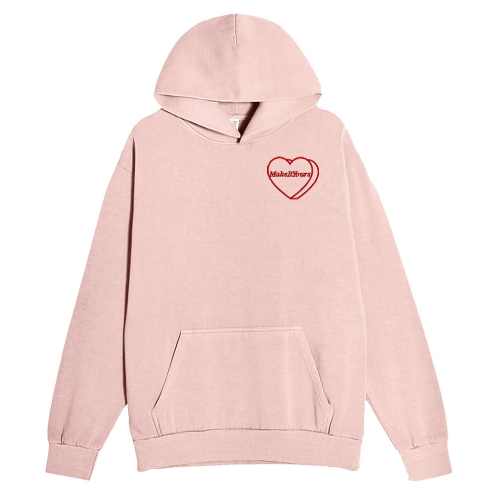 Make It Yours™ 'Candy Heart' Embroidered Stringless Hoodie - United Monograms