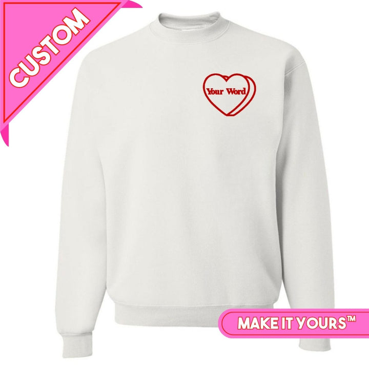 トップス HLT Loved one Logo Jacquard Knit candy M Make It Yours™ 'Candy Heart' Embroidered Sweatshirt – United Monograms
