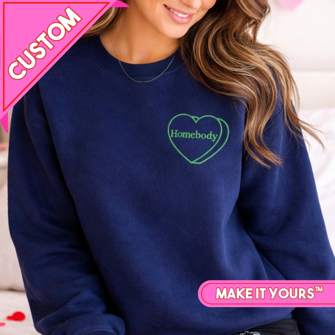 Make It Yours™ 'Candy Heart' Embroidered Sweatshirt – United Monograms