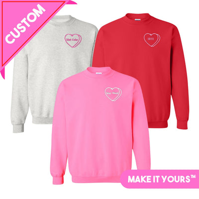 Make It Yours™ 'Candy Heart' Embroidered Sweatshirt - United Monograms