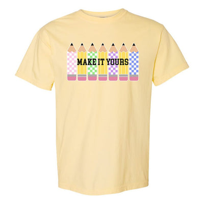 Make It Yours™ 'Checkered Pencils' T-Shirt - United Monograms