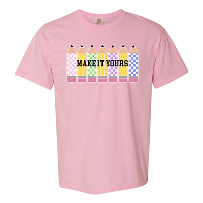 Make It Yours™ 'Checkered Pencils' T-Shirt - United Monograms
