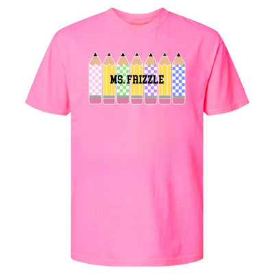 Make It Yours™ 'Checkered Pencils' T-Shirt - United Monograms