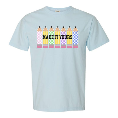 Make It Yours™ 'Checkered Pencils' T-Shirt - United Monograms
