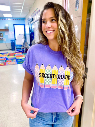 Make It Yours™ 'Checkered Pencils' T-Shirt - United Monograms