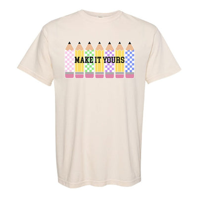 Make It Yours™ 'Checkered Pencils' T-Shirt - United Monograms