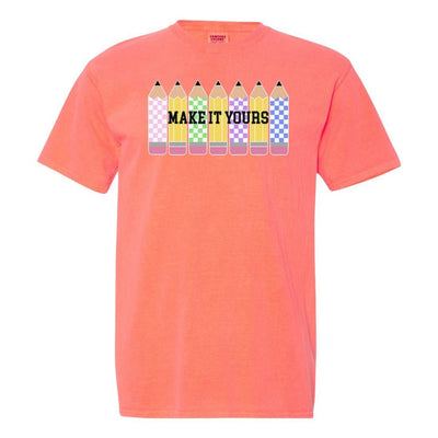Make It Yours™ 'Checkered Pencils' T-Shirt - United Monograms