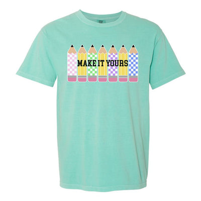Make It Yours™ 'Checkered Pencils' T-Shirt - United Monograms