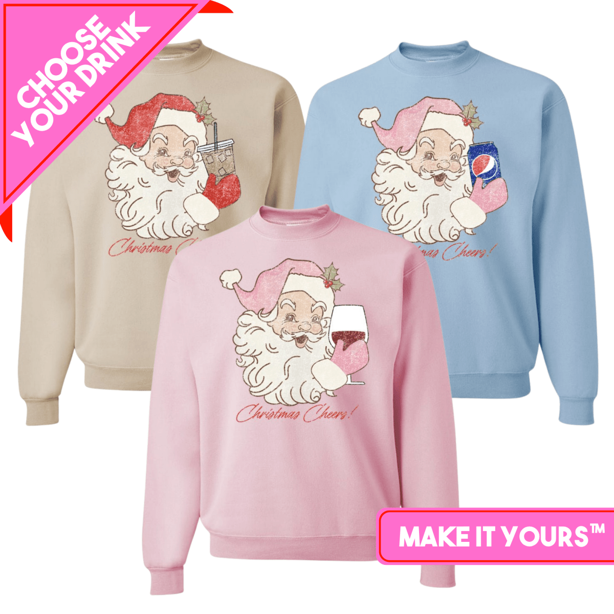 Make It Yours™ 'Christmas Cheers' Crewneck Sweatshirt - United Monograms