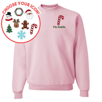 Make It Yours™ Christmas Icon Crewneck Sweatshirt - United Monograms