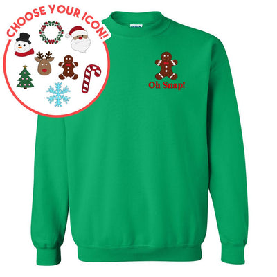 Make It Yours™ Christmas Icon Crewneck Sweatshirt - United Monograms