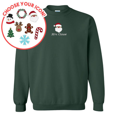 Make It Yours™ Christmas Icon Crewneck Sweatshirt - United Monograms