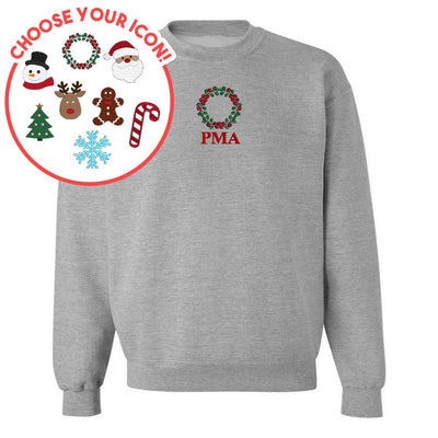 Make It Yours™ Christmas Icon Crewneck Sweatshirt - United Monograms