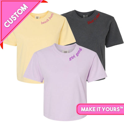 Make It Yours™ Collar Boxy T-Shirt - United Monograms