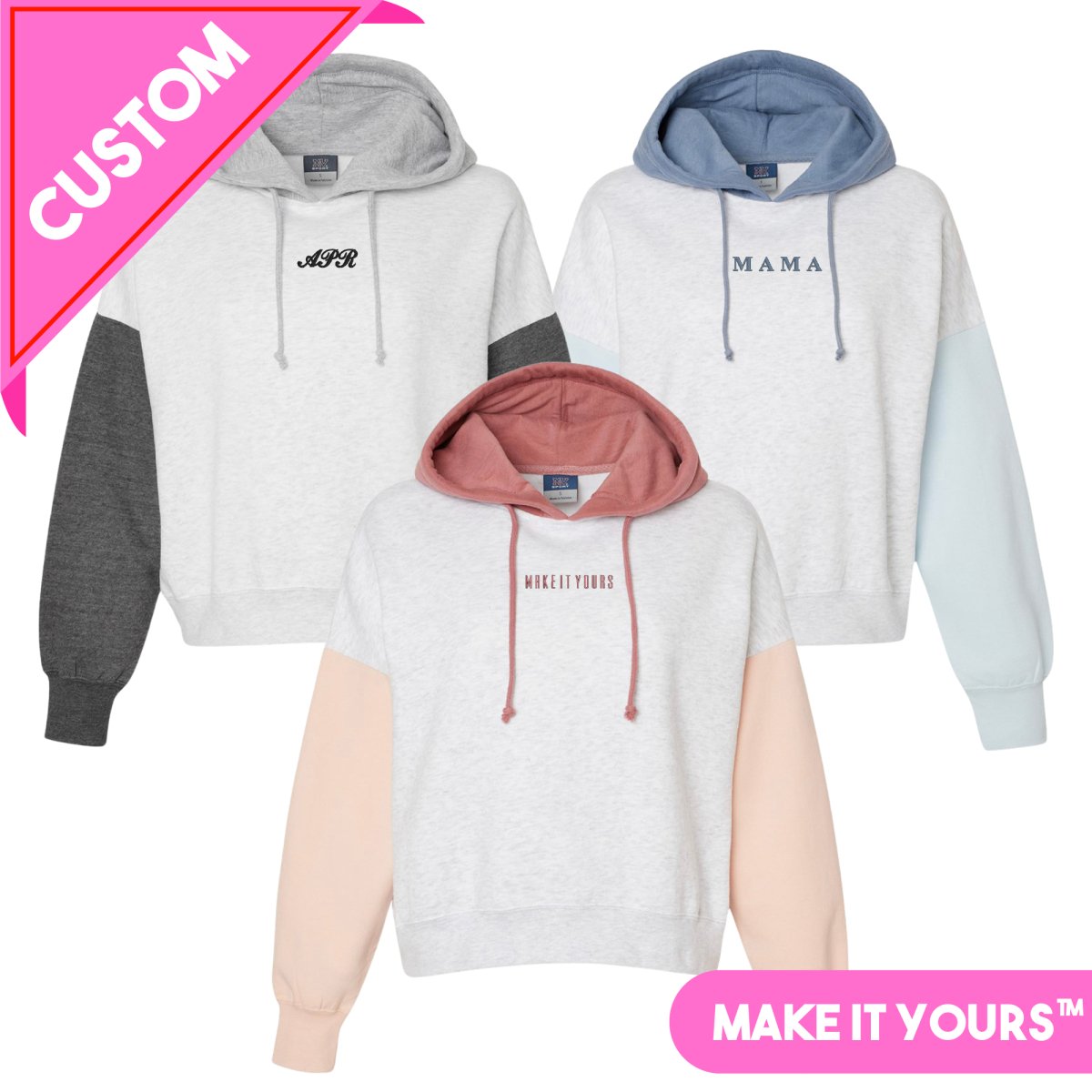 Make It Yours™ Colorblock Hoodie - United Monograms