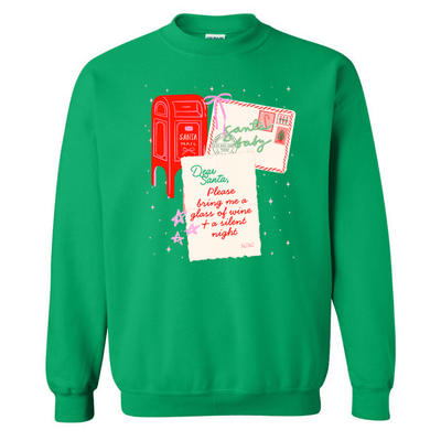 Make It Yours™ ‘Dear Santa, Bring Me a Drink’ Crewneck Sweatshirt - United Monograms