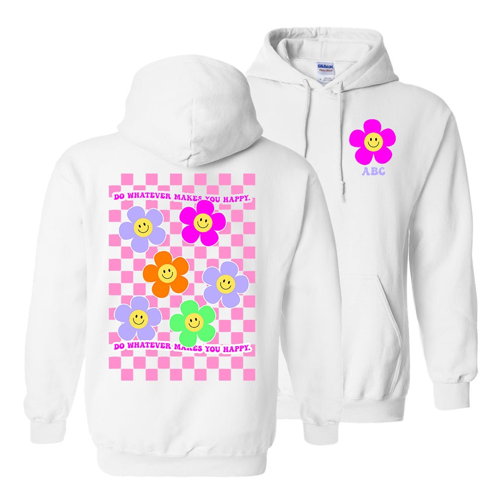 Make It Yours™ 'Do Whatever Makes You Happy' Front & Back Hoodie - United Monograms
