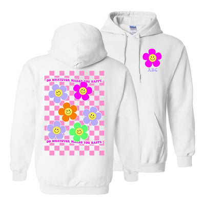 Make It Yours™ 'Do Whatever Makes You Happy' Front & Back Hoodie - United Monograms