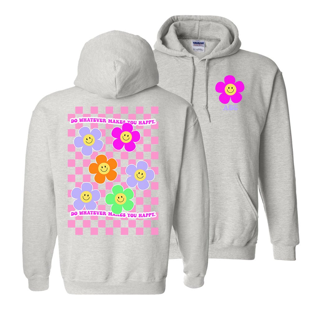Make It Yours™ 'Do Whatever Makes You Happy' Front & Back Hoodie - United Monograms