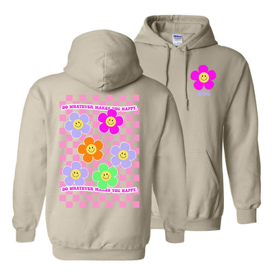 Make It Yours™ 'Do Whatever Makes You Happy' Front & Back Hoodie - United Monograms