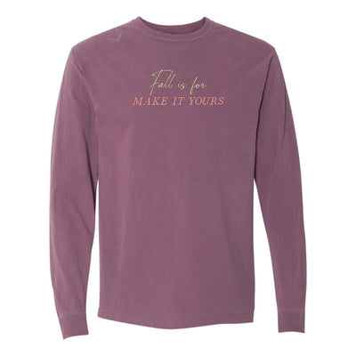 Make It Yours™ 'Fall Is For' Long Sleeve T-Shirt - United Monograms