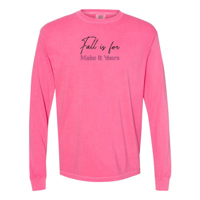 Make It Yours™ 'Fall Is For' Long Sleeve T-Shirt - United Monograms