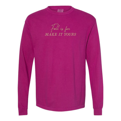 Make It Yours™ 'Fall Is For' Long Sleeve T-Shirt - United Monograms